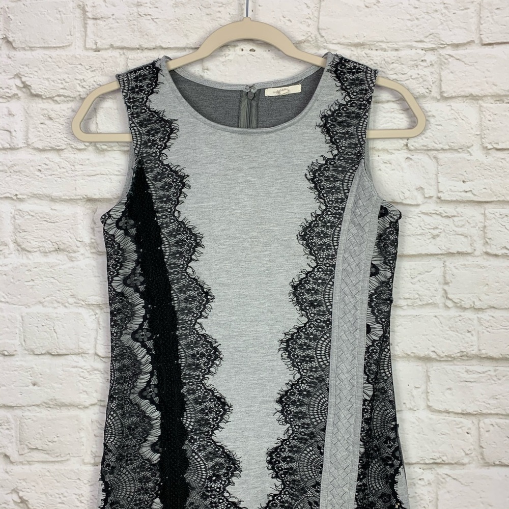 Mystree Lace Mixed Media Sleeveless Midi Dress S - Picture 3 of 8